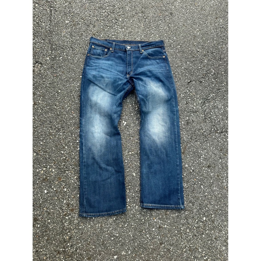 Y2K Levis 514 Straight Fit Mens Jeans 36x30 Medium Wash Blue Denim Pants